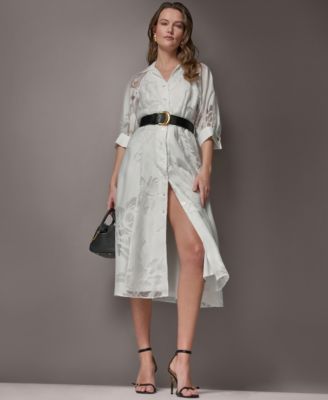 Women's Collared Midi Shirt Dress
