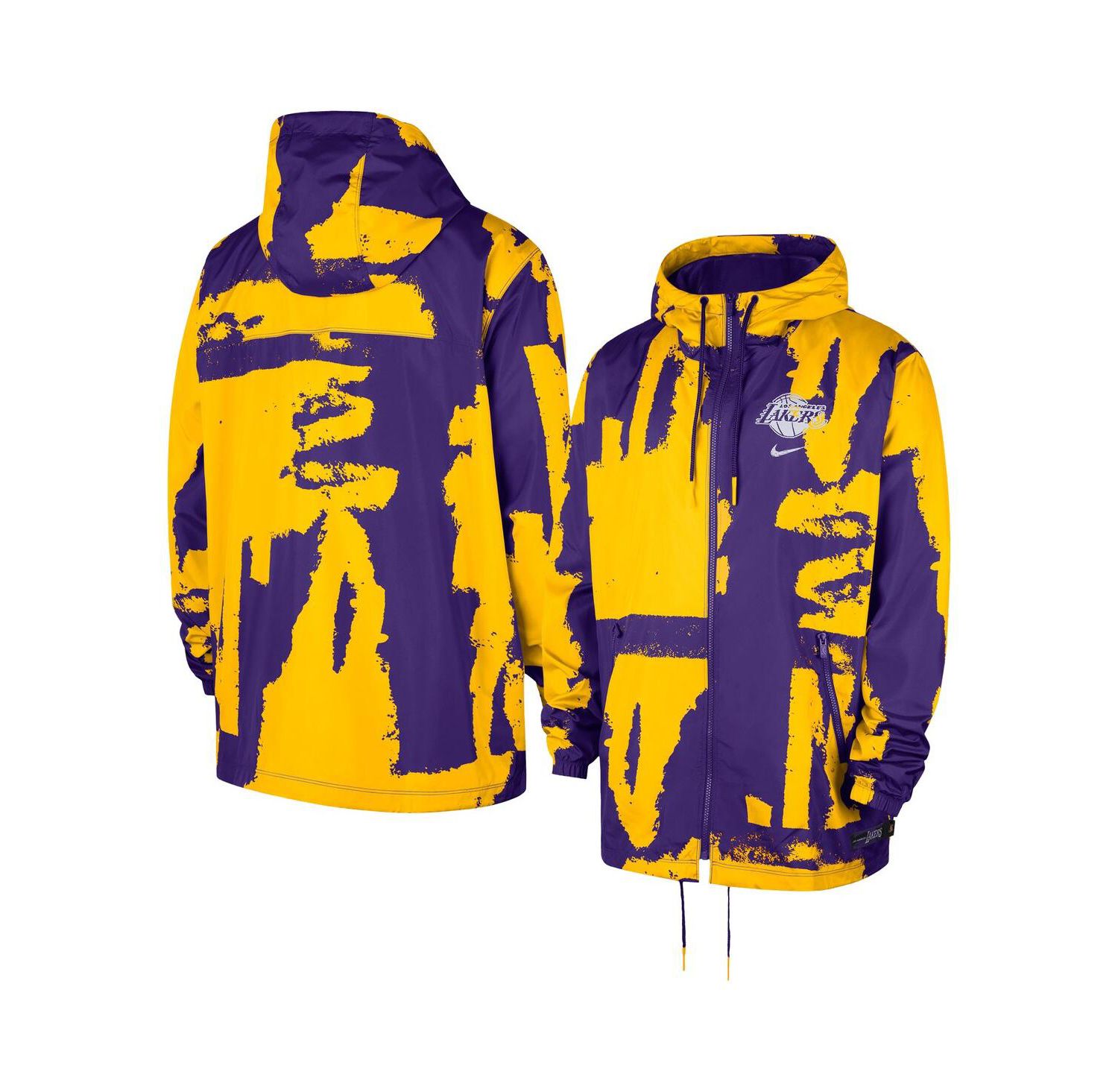 Men's and Women's Purple Los Angeles Lakers Courtside Club Premium Woven Full-Zip Hooded Jacket