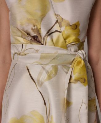 Women's A-Line Floral Midi Dress