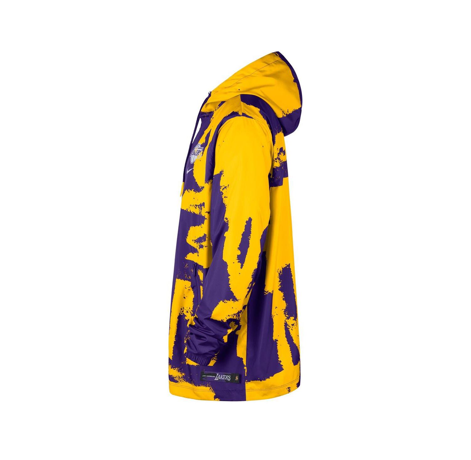 Men's and Women's Purple Los Angeles Lakers Courtside Club Premium Woven Full-Zip Hooded Jacket
