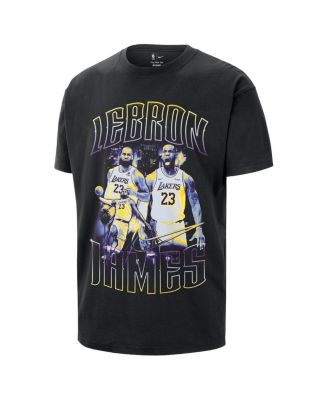 Men's and Women's LeBron James Black Los Angeles Lakers Athlete T-Shirt