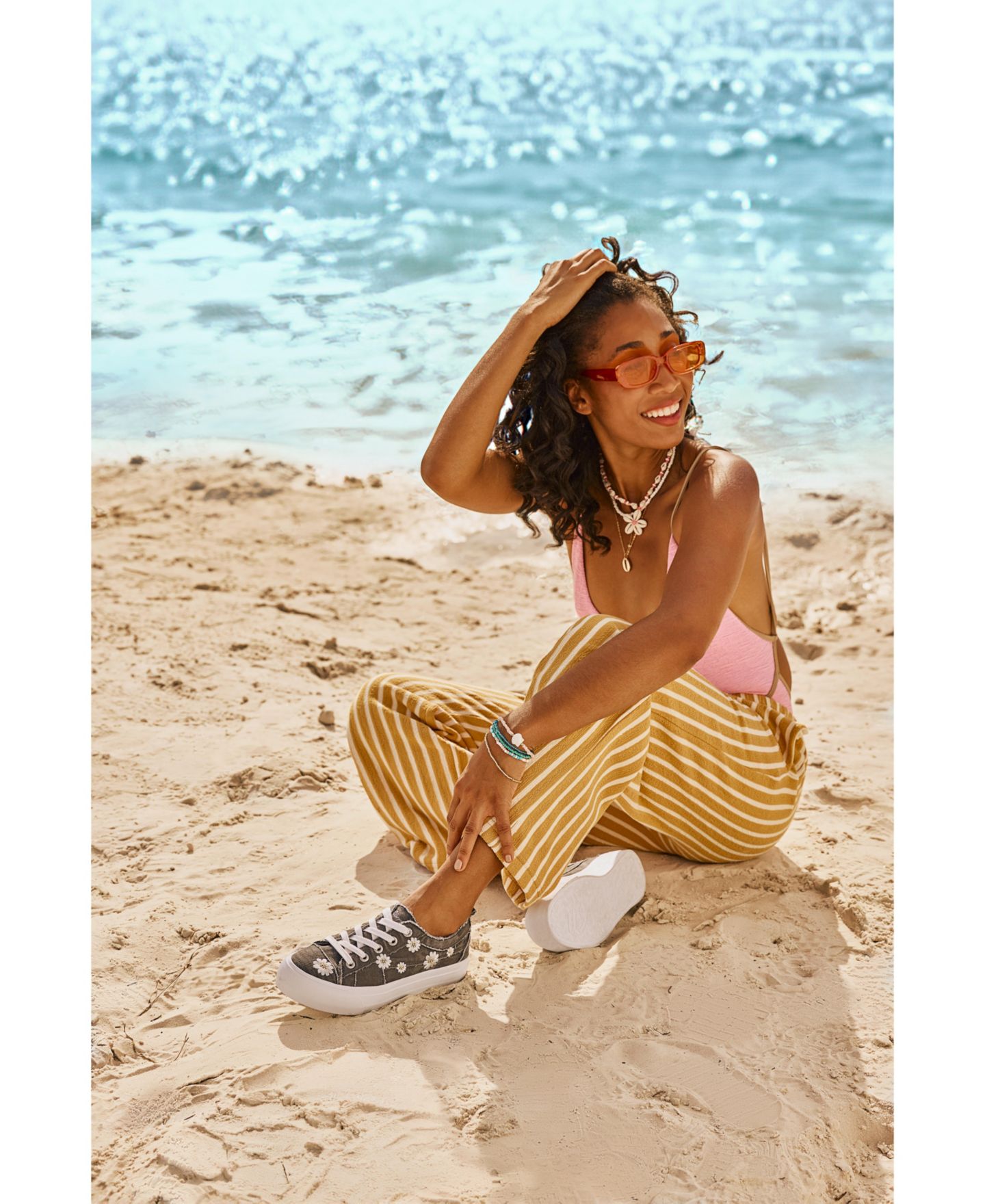 Женские кроссовки Blowfish Malibu Sadie-Sun Lace-Up, цвет: Сливочный жёлтый холщовый — фото 6