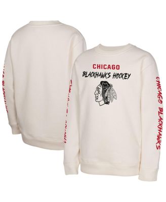 Big Boys and Girls Cream Chicago Blackhawks Star Power Pullover Sweatshirt