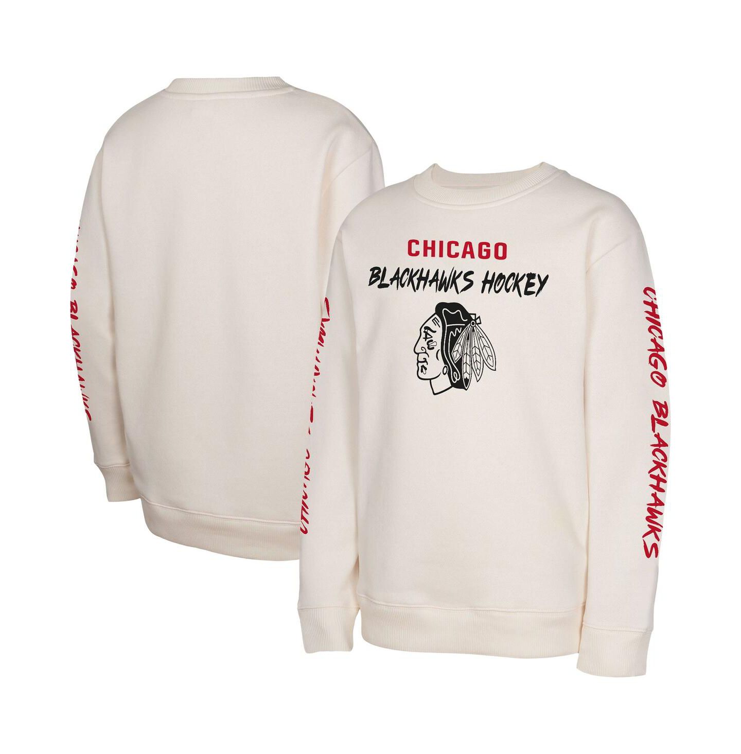 Детская толстовка Outerstuff Cream Chicago Blackhawks Star Power Pullover — фото 1