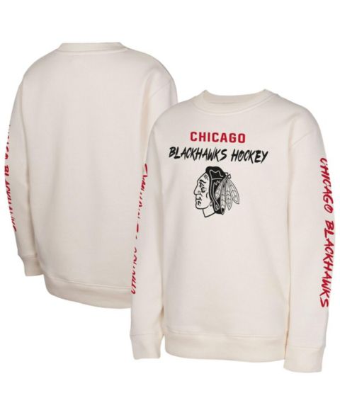 Детская толстовка Outerstuff Cream Chicago Blackhawks Star Power Pullover