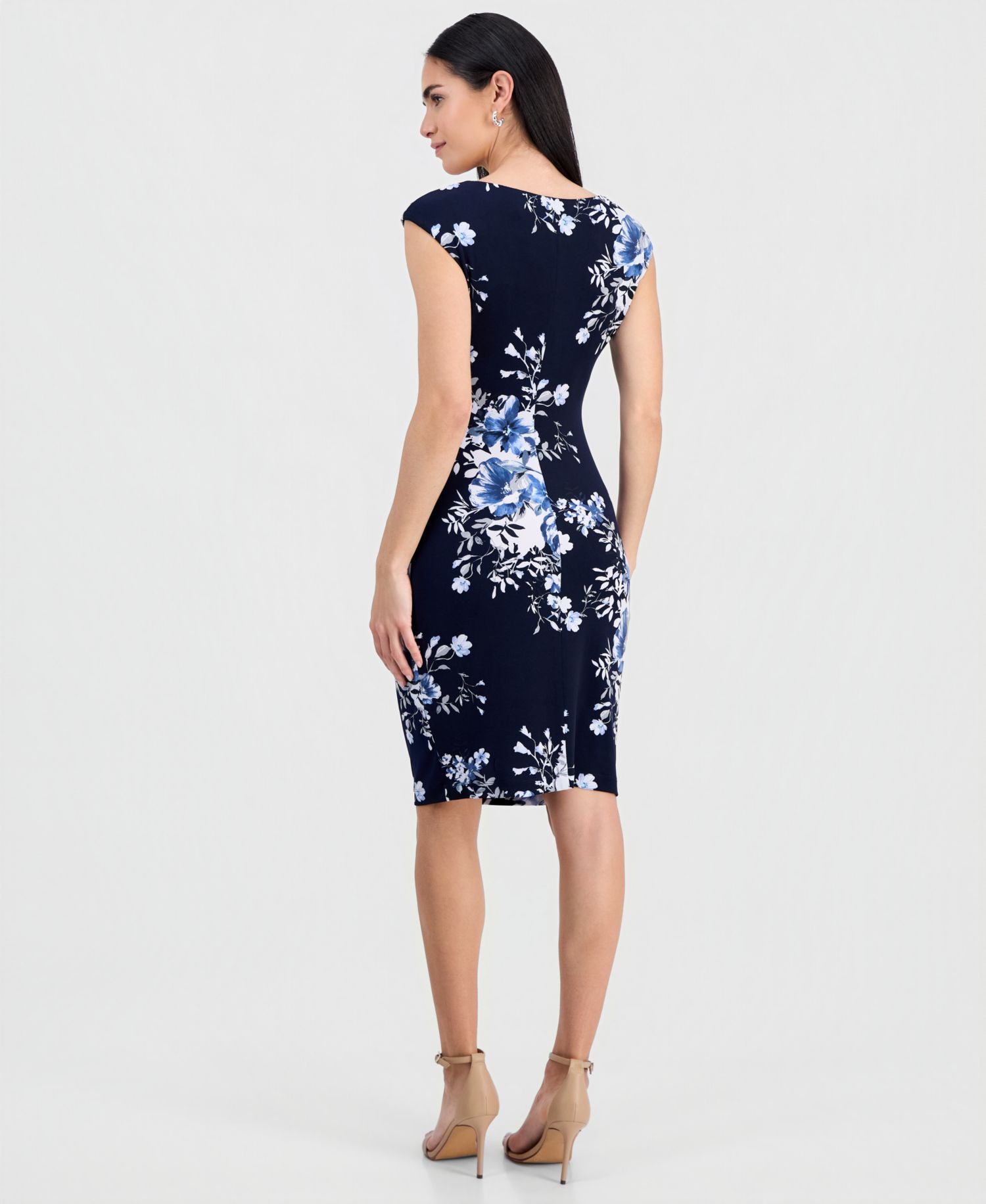 Petite Boat-Neck Sheath Dress