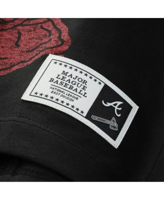 Women's Navy Atlanta Braves Color Blocked Boxy Cropped T-Shirt