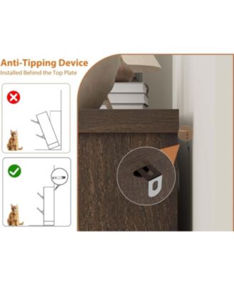 Fluted Shoe Cabinet with 2 Flip Drawers Narrow Cabinet with Adjustable Shelves and Elegant Handles Wooden Shoe Organizer for Entryway Hallway