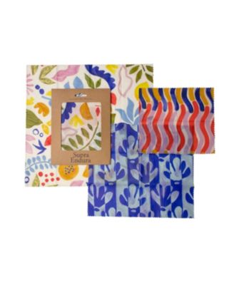 Poppy Garden Print Beeswax Wrap 3 pack