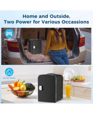 Portable Mini Fridge, 4L Skincare & Beverage Cooler (AC/DC)