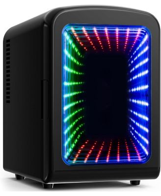 4L Portable Mini Fridge with Vibrant LED Gaming Lights