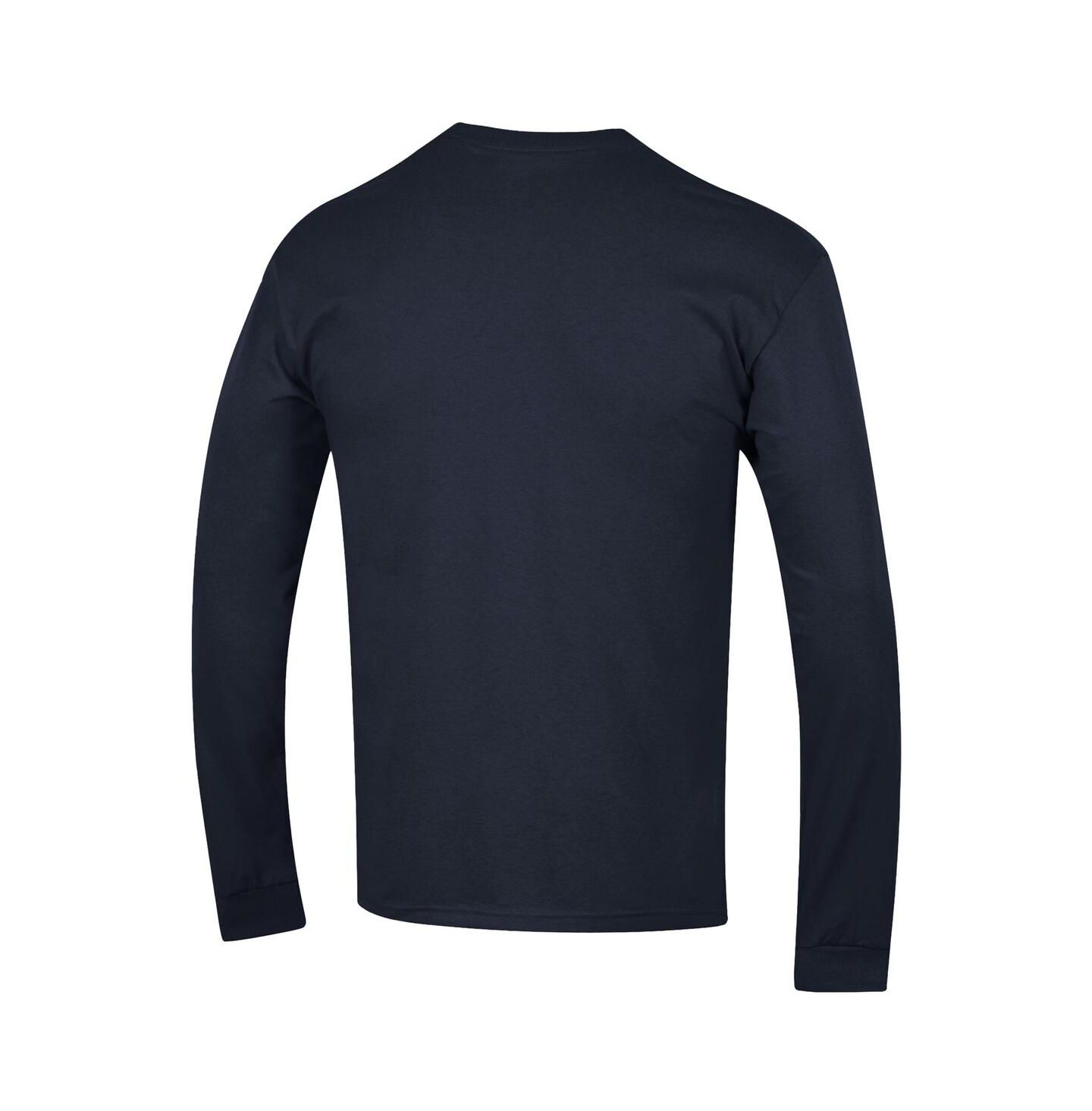 Мужская футболка Champion Heather Gray Ole Miss Rebels Arch Over Logo 2-Hit Long Sleeve, цвет: Меланжевый серый — фото 5