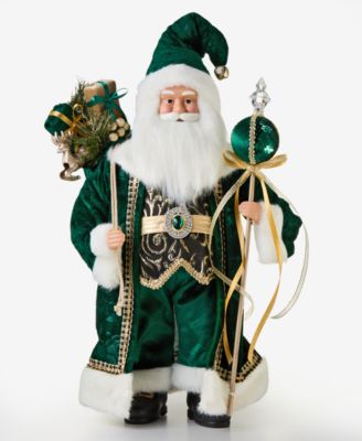 Opulence Standing Santa with Gift Bag and Scepter