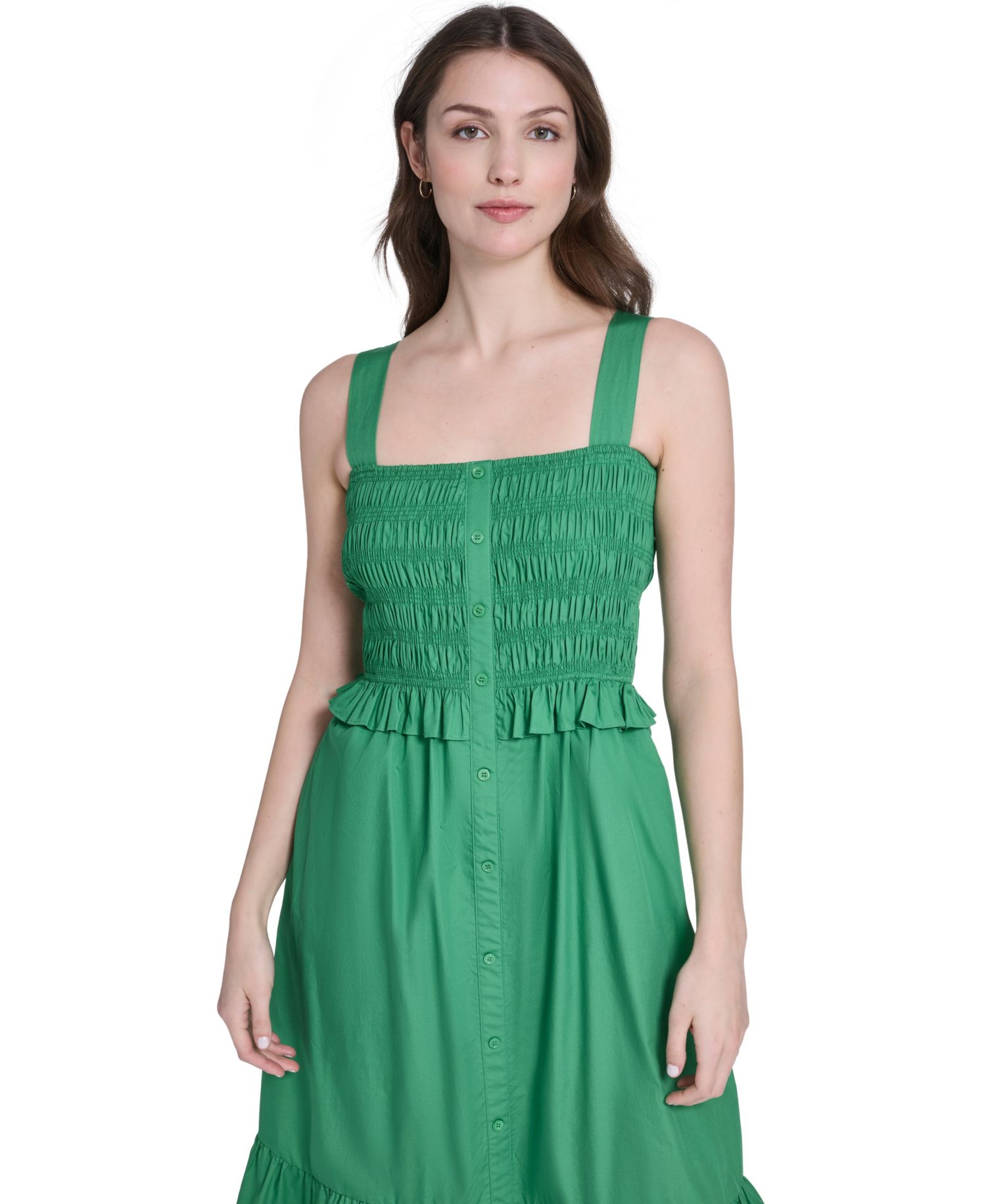 Petite Square Neck Midi Dress
