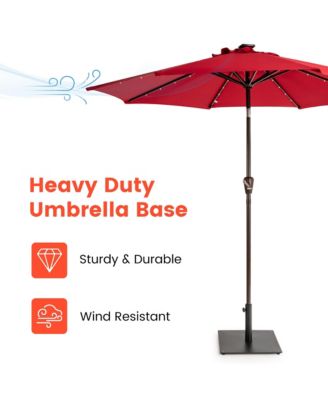 Square Weighted Patio Umbrella Base Stand 36 lbs Outdoor w/ 3 Adapters