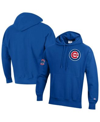 Men's Royal Chicago Cubs Reverse Weave Chenille Hoodie
