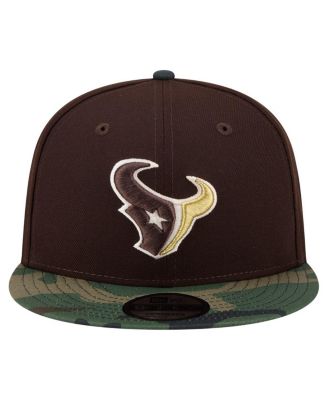 Men's Dark Brown Houston Texans Burnt Wood Camo 9FIFTY Snapback Hat