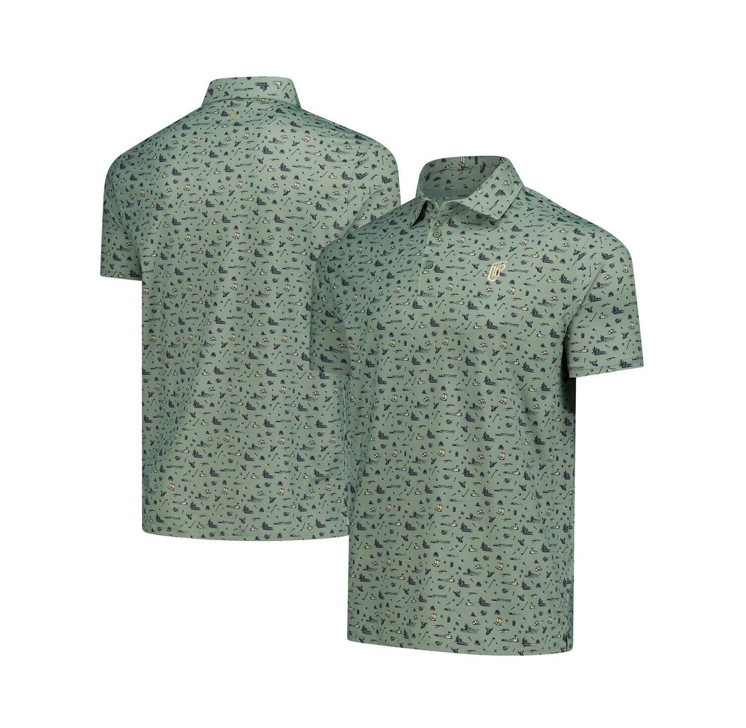 Men's Green WM Phoenix Open Printed Polo Shirt