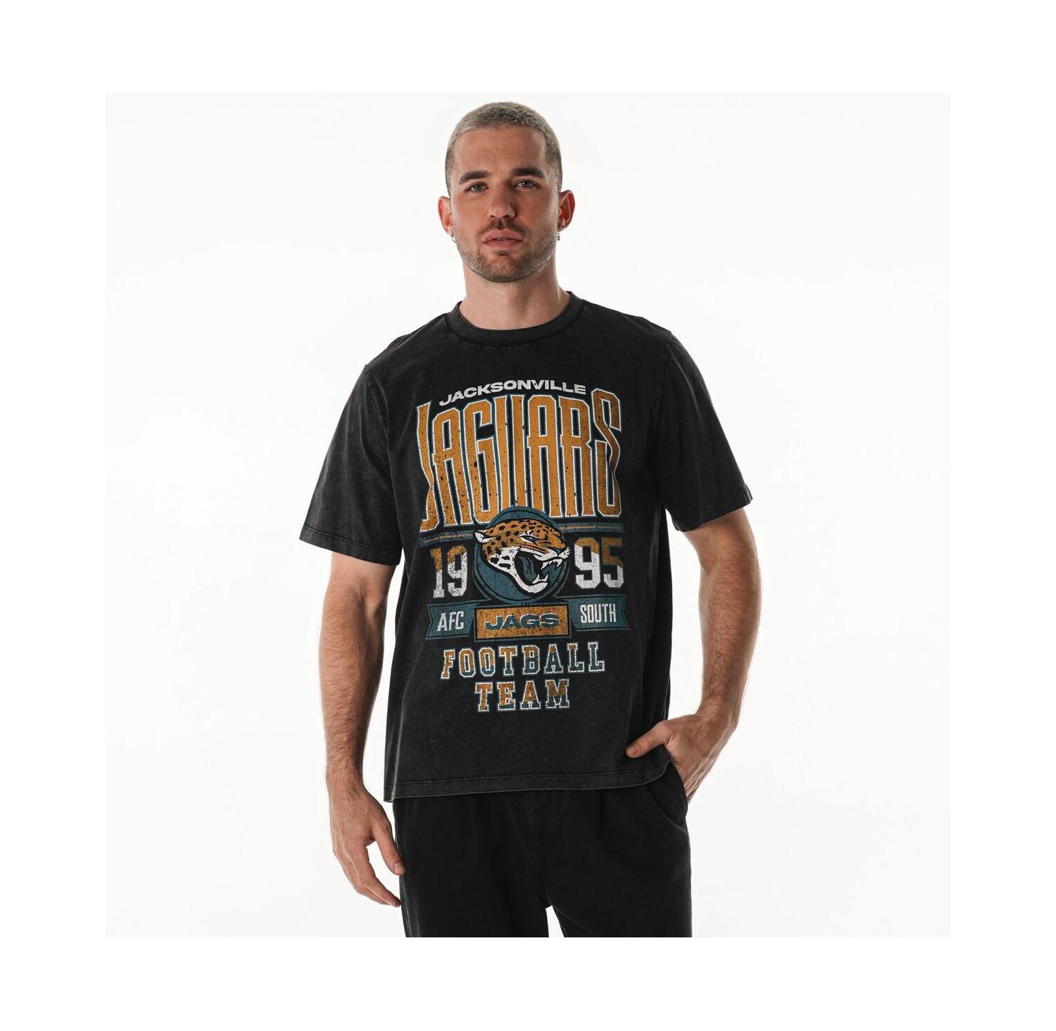 Men's and Women's Black Jacksonville Jaguars Band T-Shirt