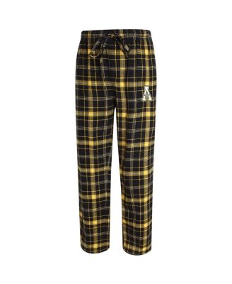 Men's Black/Gold Appalachian State Mountaineers Ultimate Flannel Pants
