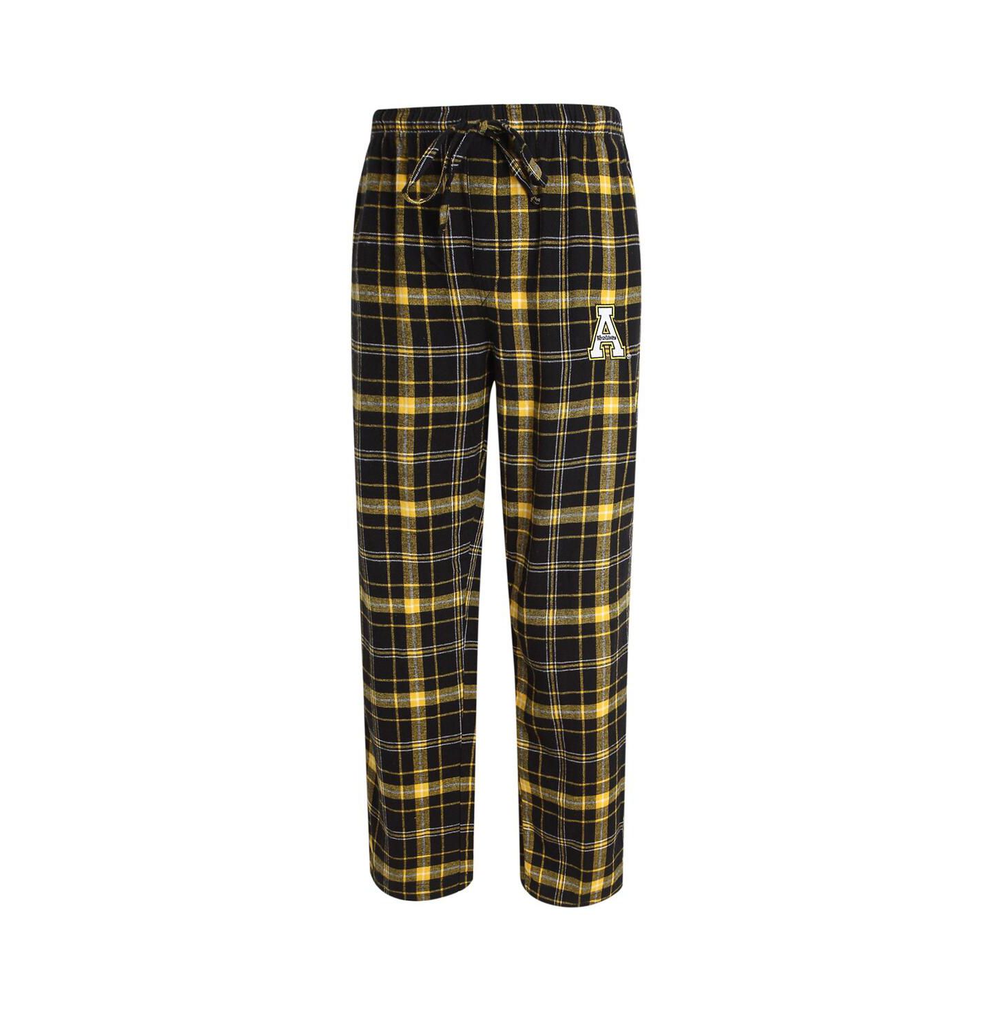Мужские фланелевые брюки Concepts Sport Appalachian State Mountaineers, Black/Gold — фото 1