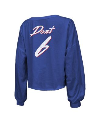 Women's Jaxson Dart Royal New York Giants Script Name & Number Long Sleeve T-Shirt