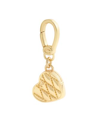 Gold Collectible Signature Quilted Heart Jewelry Charm