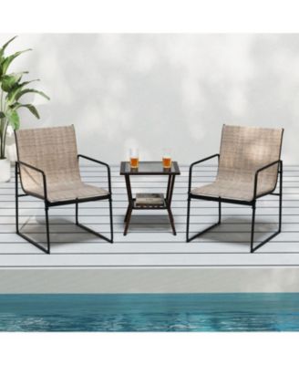 Patio Furniture Chair Set of 4 with Ventilated Seat
