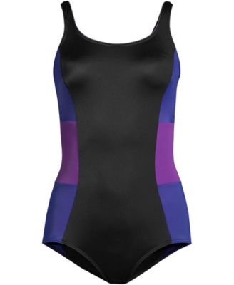 Women's Chlorine Resistant Soft Cup Tugless Sporty One Piece Swimsuit