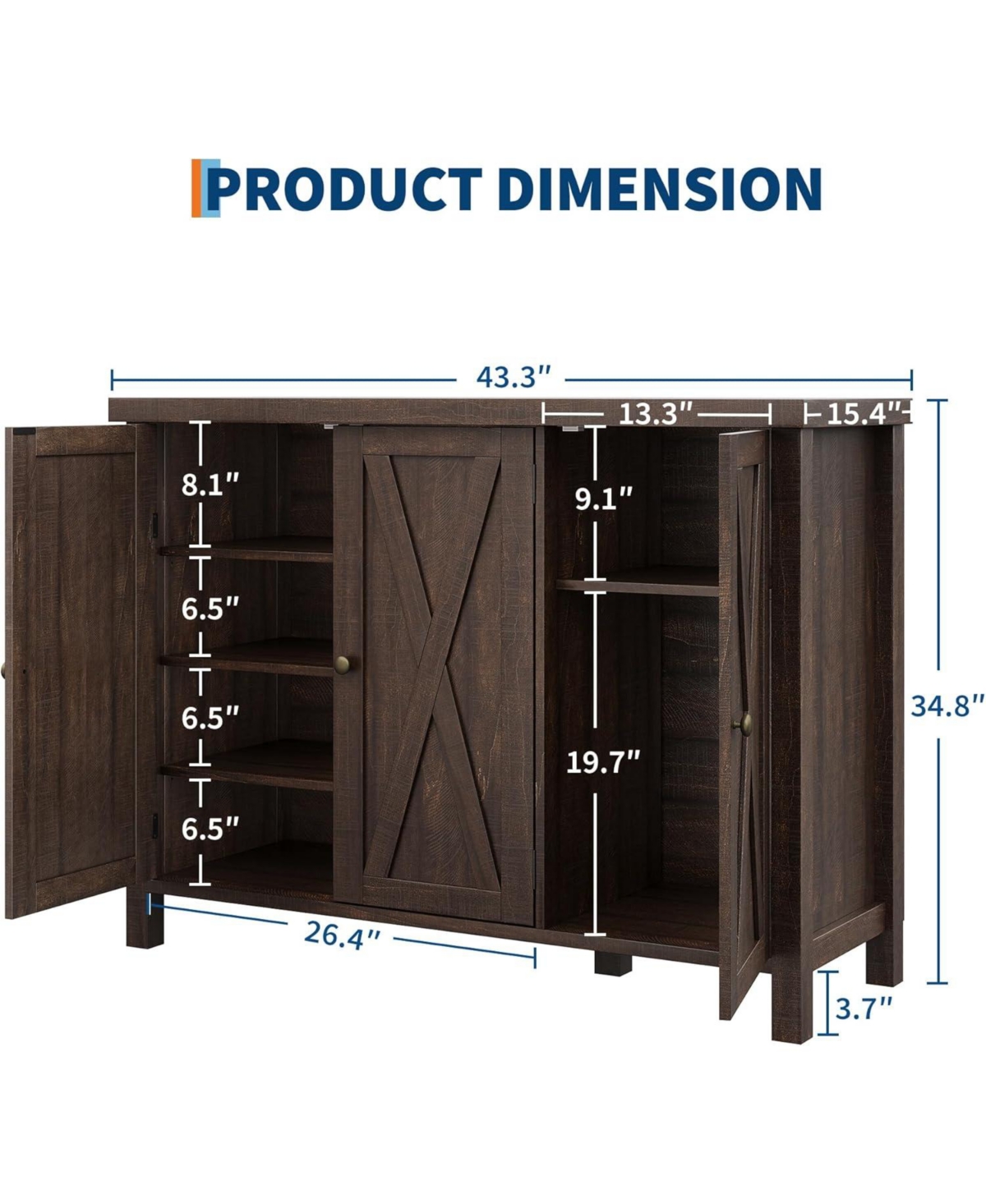 gaomon Shoe Cabinet with Doors Farmhouse 35 in Shoe Storage Cabinet 4-Tier Entryway Shoe Storage Large Shoe Organizer Cabinet