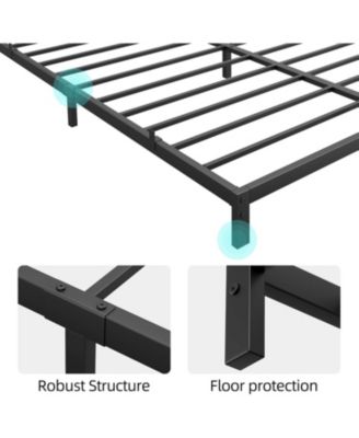10" Full Bed Frame No Box Spring Needed, Heavy Duty Platform Metal Bed Frame with Metal Slats and Under Bed Storage, Easy Assembly, Noise Free