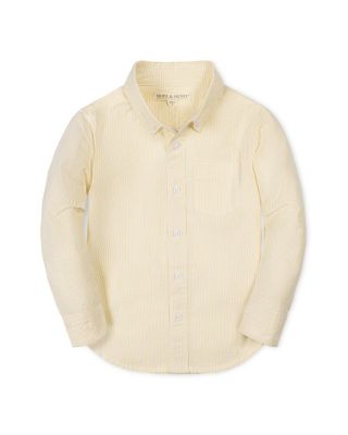 Boys Hope and Henry Organic Long Sleeve Seersucker Shirt