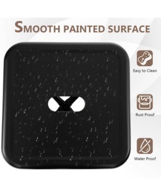 30'' Set of 4 Stackable Backless Metal Bar Stools w/ Footrest for Kitchen