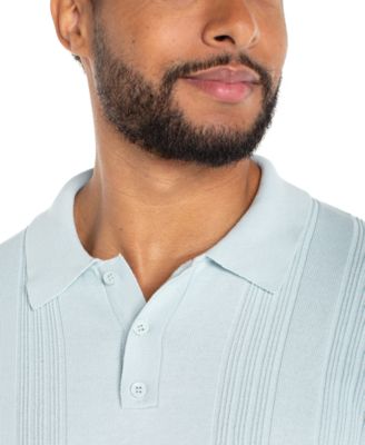 Men's Short-Sleeve Knit Polo Sweater