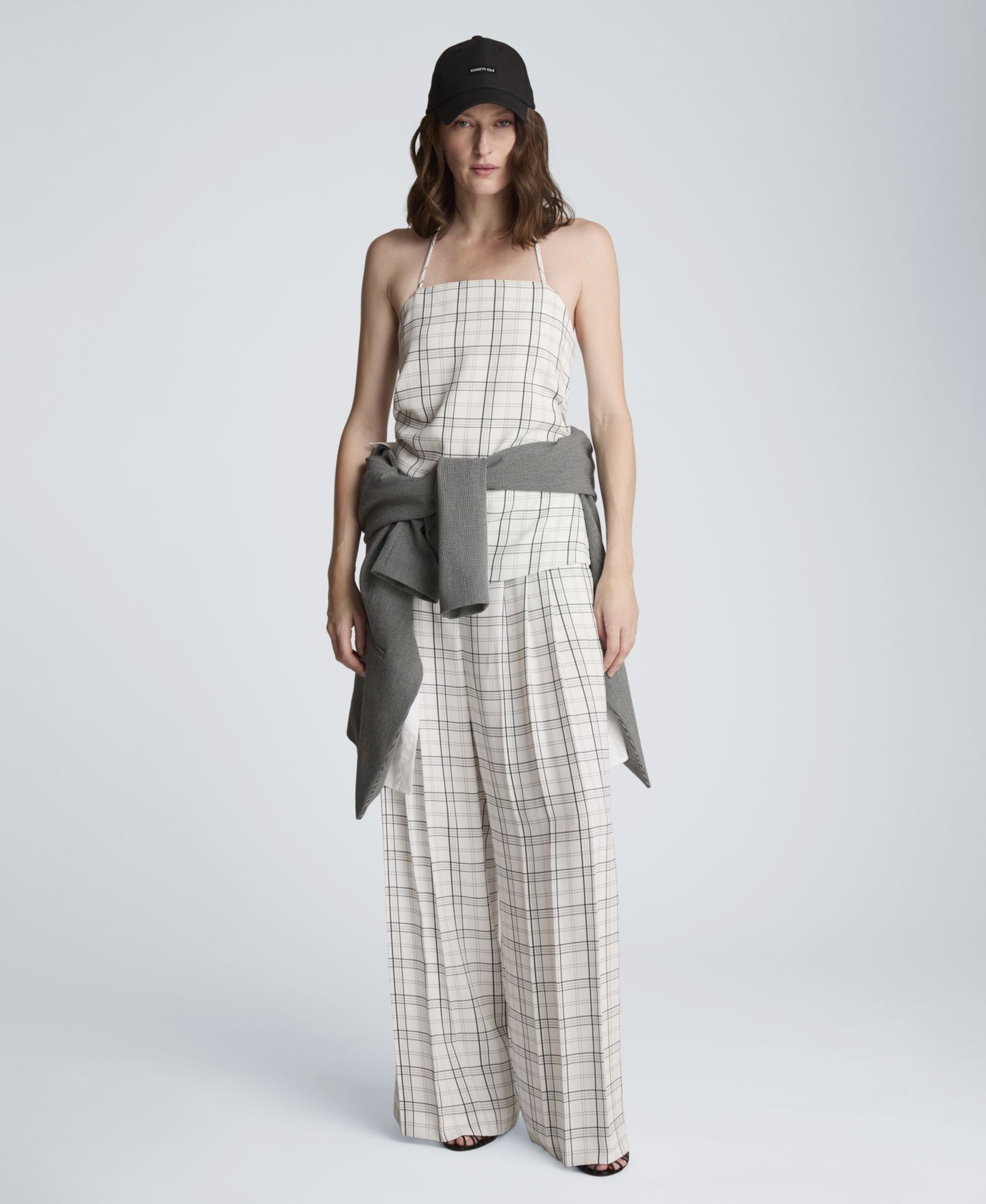 Корсет, завязка на шее — Kenneth Cole, цвет: Белый / Чёрный — фото 3