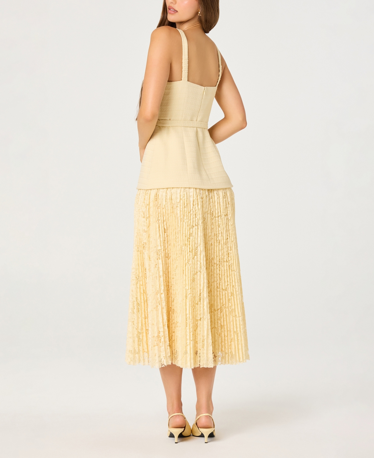 Astr the Label Women's Square Neck Drop-Waist Maxi Dress