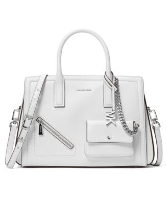 MICHAEL Michael Kors Laila Medium Center Zip Satchel Handbag - Macy's