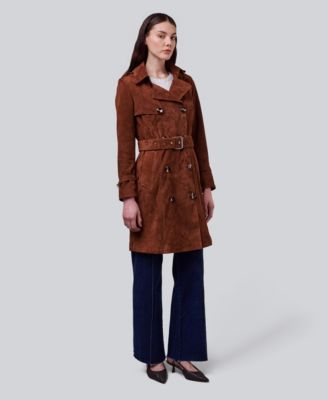 Women's Leather Trench Coat
