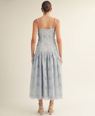 Women's Square Neck Midi Dress