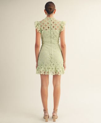 Women's Sophia Lace High-Neck Mini Dress