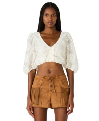 Women's Sienna V-Neck Cropped Top
