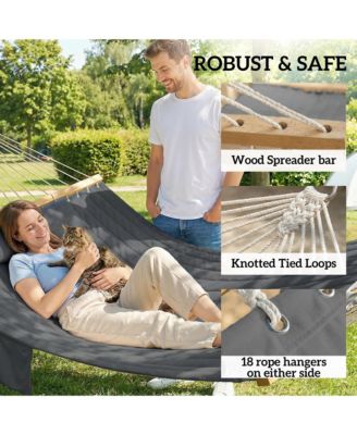 Outdoor Hammock, 2-Person, 440 lbs Capacity,