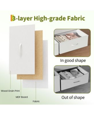 63 Inch Dresser TV Stand with 9 Fabric Drawers, Large Storage Chest, Wide Entertainment Center for 55 65 70 Inch TV