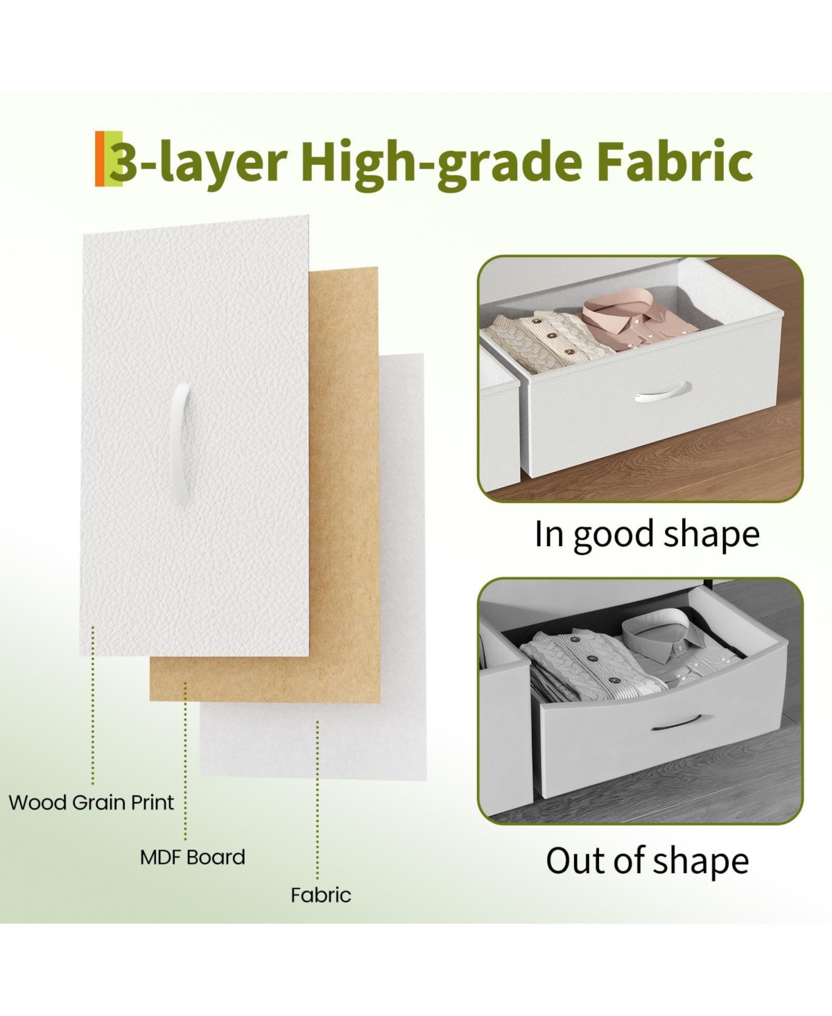 gaomon 63 Inch Dresser Tv Stand with 9 Fabric Drawers, Large Storage Chest