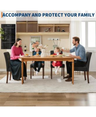 Parsons Button Tufted Dining Chairs Set of 6, Upholstered Fabric Chairs with Wood Legs