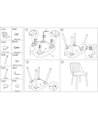 Dining Chairs Set of 4, Upholstered Fabric Chairs with Curved Back & Oak Legs