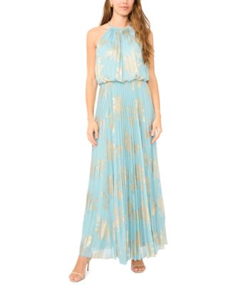 MSK Women's Embellishment Halter-Neck Pleated Gown