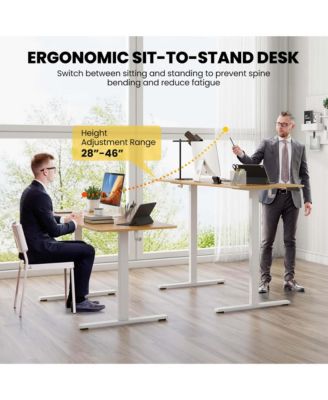 63 x 24 Inch Sit Stand Desk Height Adjustable Electric Standing Desk