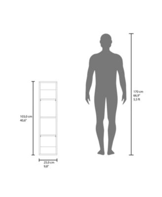 Kora Wall-Mounted Bathroom Cabinet with Open Shelves and Slim Vertical Design