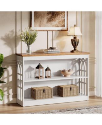 41.34" 3 Tier Console Table, Narrow Entryway & Sofa Table for Living Room